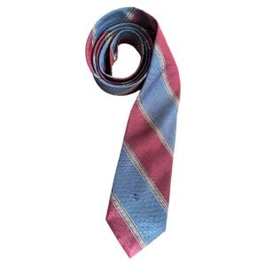 Vintage Christian Dior fabric woven in Italy striped silk  blend necktie.